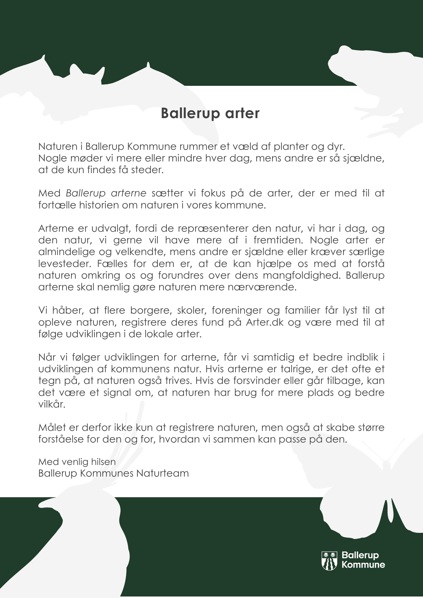 Ballerup arter - teaser flyer