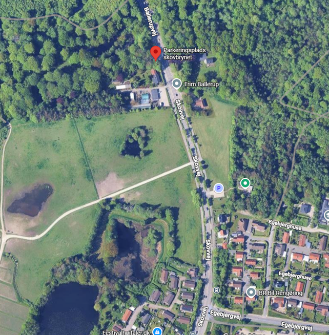 Et Google Maps billede der viser hvor vi mødes
