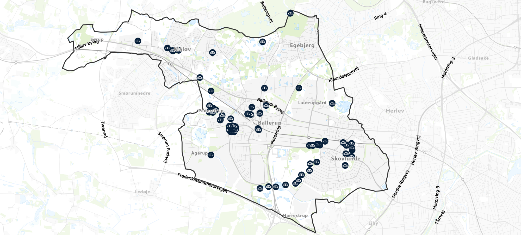 Borde-bænke sæt Ballerup Kommune madpakke i det fri