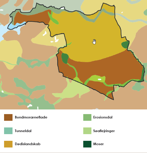 istidslandskab landkort 