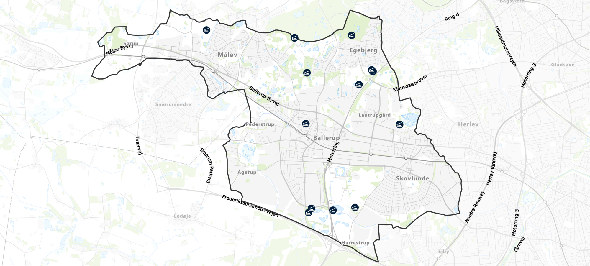 Shelters lokaliteter i Ballerup Kommune
