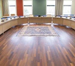 Kommunalbestyrelsessalen på Ballerup Rådhus