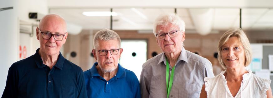 Fra venstre: Anders Dalgaard, medlem af foreningen og revisor for foreningen, Per Præstekjær, bestyrelsesmedlem, Konstantin Pedersen, bestyrelsesmedlem og Bente Skytt, bestyrelsesmedlem.