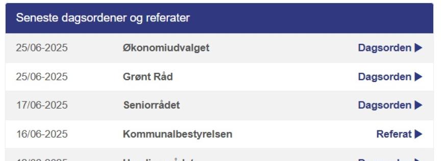 Dagsordner og referater