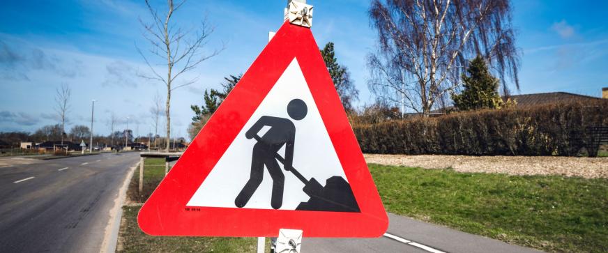 Vej- og asfaltarbejder i Ballerup Bymidte